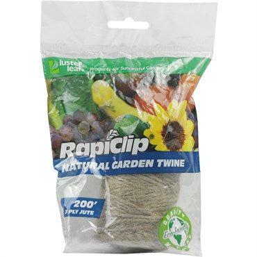 Luster Leaf Rapiclip Heavy-Duty Garden Twine - Natural - 3-Ply - 200ft Roll