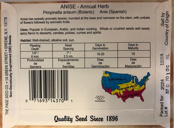 ANISE 200MG HEIRLOOM NON GMO