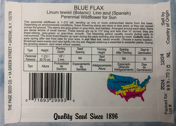 BLUE FLAX 250MG HEIRLOOM NON GMO