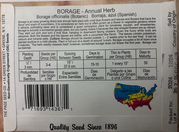 BORAGE BLUE 1.2 G NON GMO