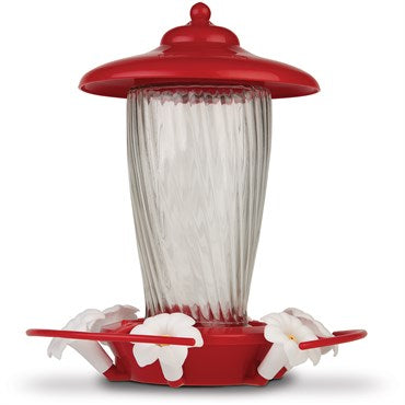 PEN DECORATIVE GLASS HUMMINGBIRD FEEDER 32 OZ