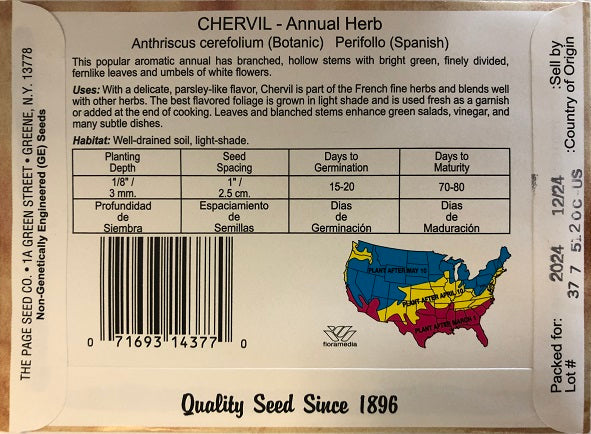 CHERVIL 2G NON GMO