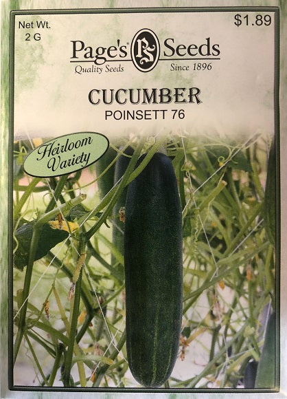 CUCUMBER - POINSETT 76 2G HEIRLOOM NON GMO