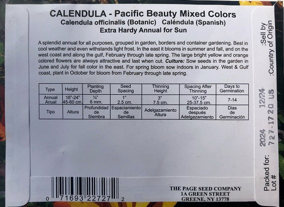 LIBERTY CALENDULA - PACIFIC BEAUTY MIX 275MG
