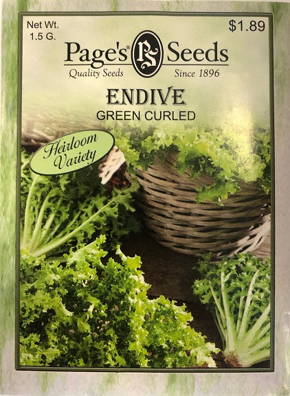 ENDIVE - GREEN CURLED 1.5G HEIRLOOM NON GMO