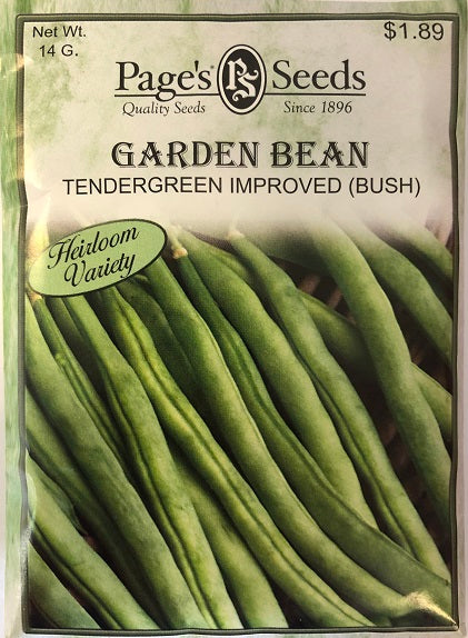 GARDEN BEAN - TENDERGREEN IMPROVED (BUSH) 14G  HEIRLOOM NON GMO