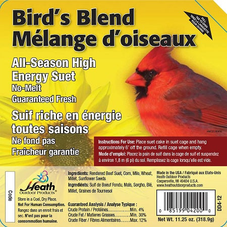 HEATH ALL SEASON HIGH ENERGY SUET CAKE 11.75 OZ