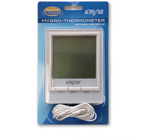 AA INDOOR OUTDOOR THERMOMETER W/HYGROMETER JUMBO SCREEN