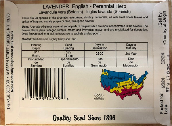 LAVENDER - ENGLISH 200MG HEIRLOOM NON GMO