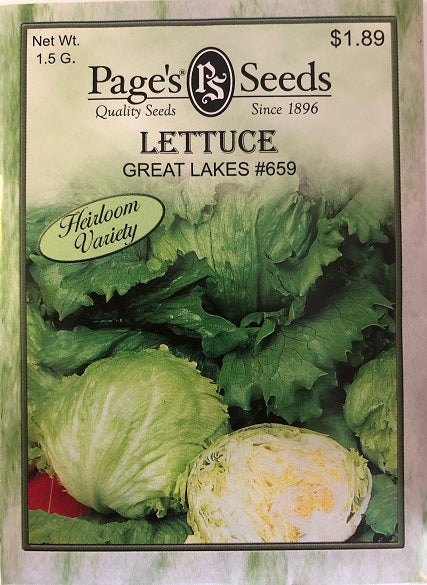 LETTUCE - GREAT LAKES #659 1.5G HEIRLOOM NON GMO