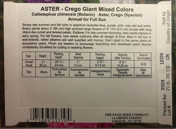 LIBERTY ASTER - CREGO GIANT MIX 140MG