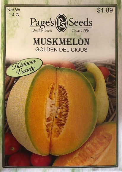 MUSKMELON - GOLDEN DELICIOUS 1.4G HEIRLOOM NON GMO
