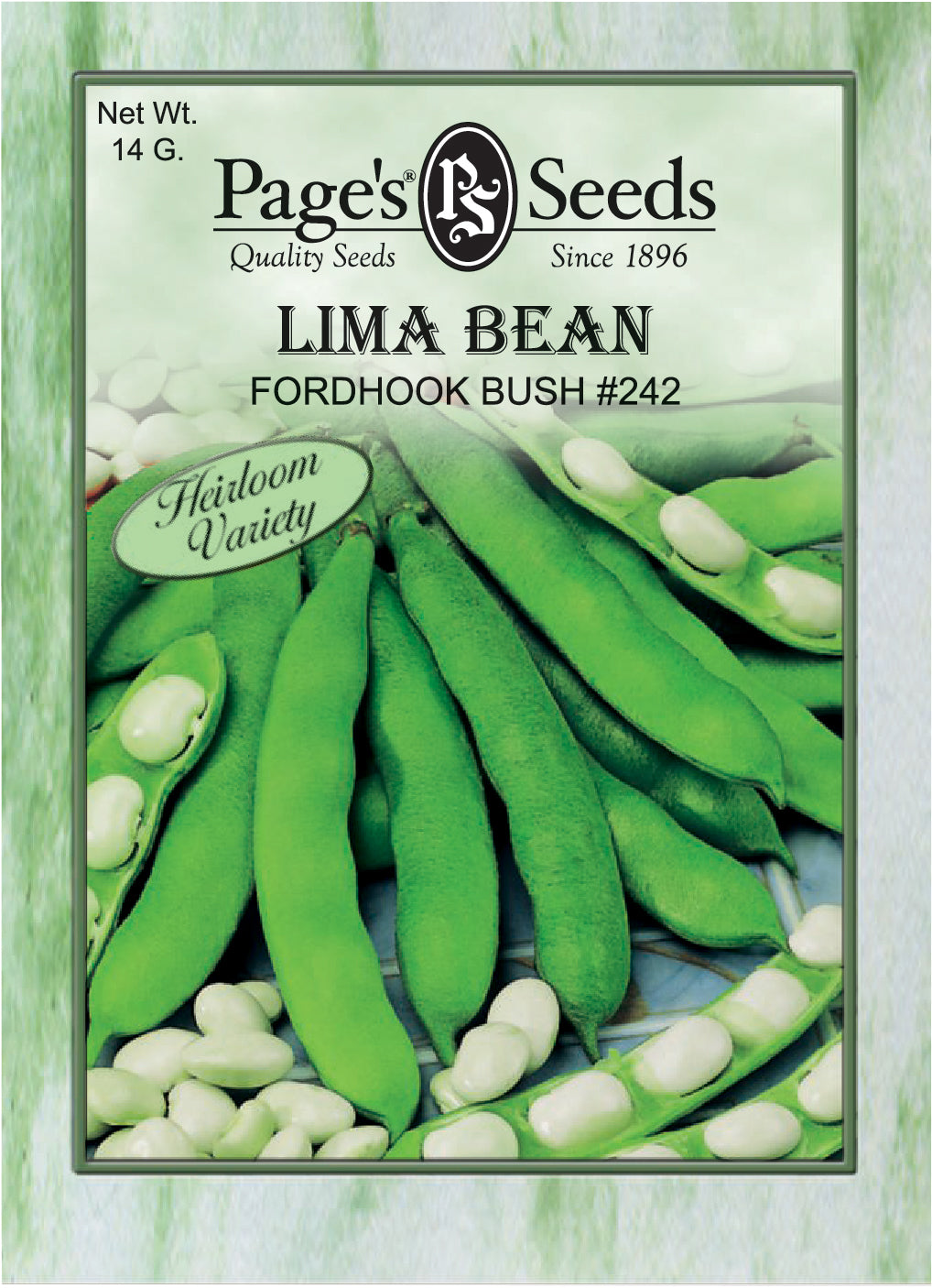 LIMA BEAN - FORDHOOK BUSH #242 14G HEIRLOOM NON GMO