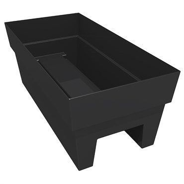 BLOEM FINLEY RAIL PLANTER - 24 IN - RECTANGLE - BLACK