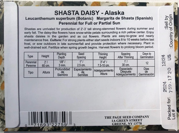 LIBERTY SHASTA DAISY - ALASKA 175MG