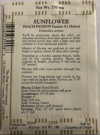 SUNFLOWER - PEACH PASSION 270MG