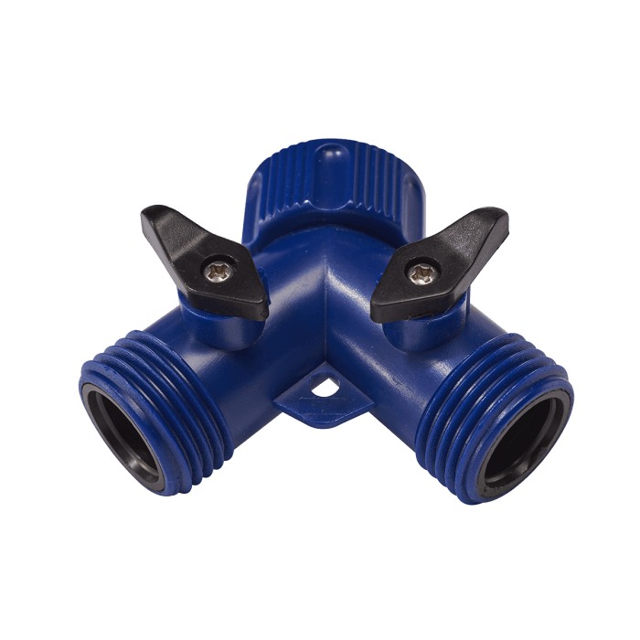 DRAMM TWIN SHUT-OFF VALVE - 3/4IN GARDEN HOSE THREAD