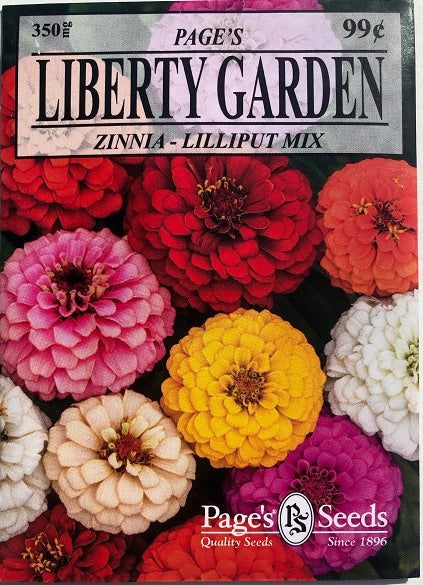 zinnia flower seed packets LIBERTY ZINNIA