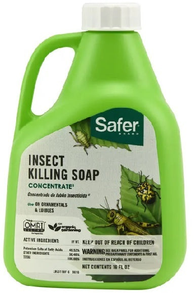 SAFER BRAND INSECT KILLING SOAP CONCENTRATE - 16 OZ