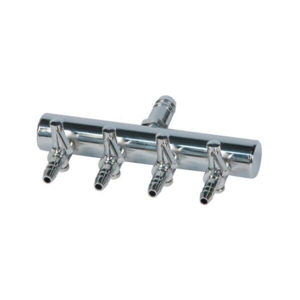 CHROME AIR MANIFOLD T STYLE 4 VALVE