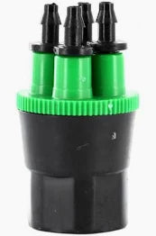 DIG PC DRIP MANIFOLD 12 GPH 4 OUT STRAIGHT GREEN