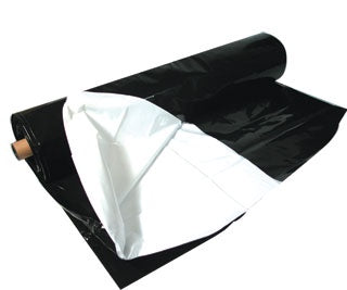 PANDA FILM BLACK WHITE POLY FILM 5.5MIL 10FT X 100FT
