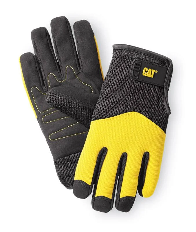 cat padded palm utility gloves CAT GLOVES PADDED PALM LARGE