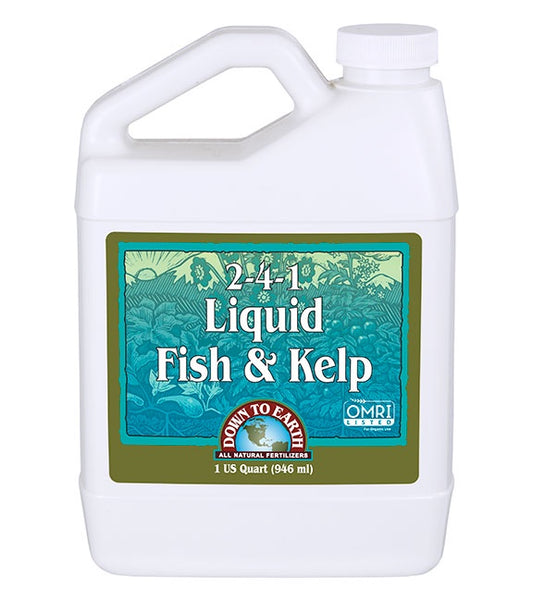 DOWN TO EARTH LIQUID FISH & KELP 1 QT
