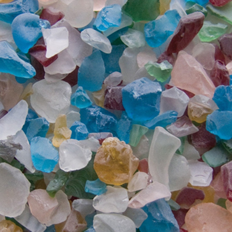 PANACEA BEACH GLASS ASSORTED COLORS - 1 LB