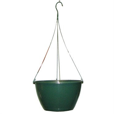 BELDEN PLASTICS SAUCERLESS HANGING BASKET 10 IN - GREEN