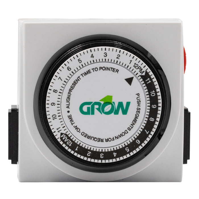 GROW1 120V DUAL OUTLET MECHANICAL TIMER