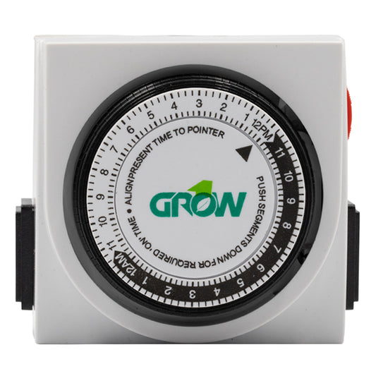 GROW1 120V DUAL OUTLET MECHANICAL TIMER