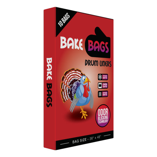 BAKE BAG DRUM LINERS - 55GAL - 36IN x 48IN - 10 PACK