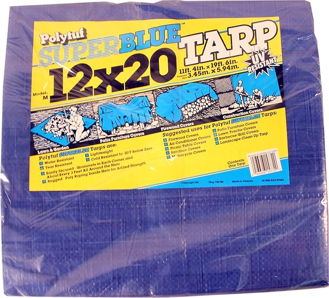 DEWITT SUPER BLUE TARP 12 X 20