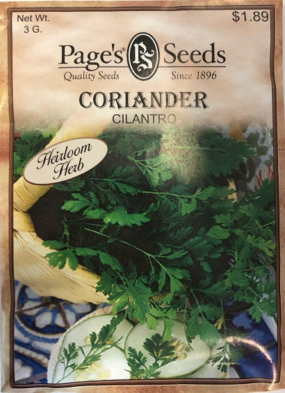 CORIANDER - CILANTRO 3G HEIRLOOM NON GMO