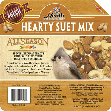 HEATH HEARTY SUET MIX CAKE 11.5 OZ