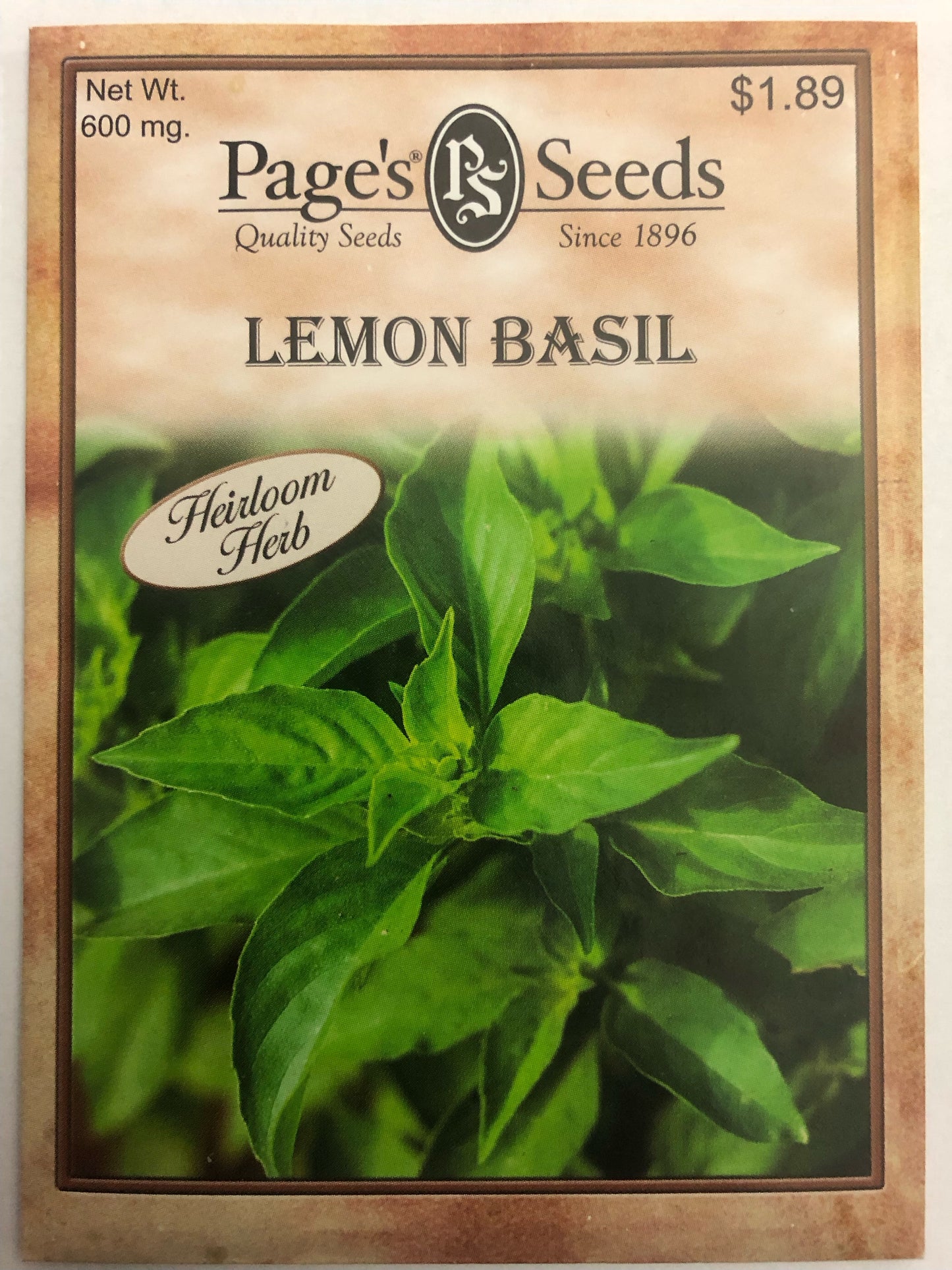 LEMON BASIL 600MG HEIRLOOM NON GMO