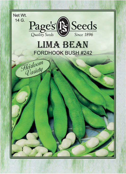 LIMA BEAN - FORDHOOK BUSH #242 14G HEIRLOOM NON GMO