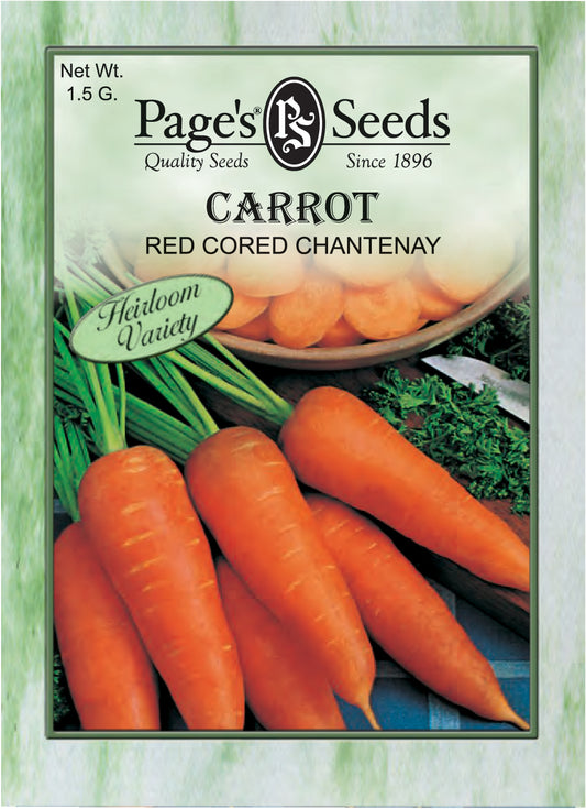 CARROT -  RED CORED CHANTENAY 1.5G HEIRLOOM NON GMO