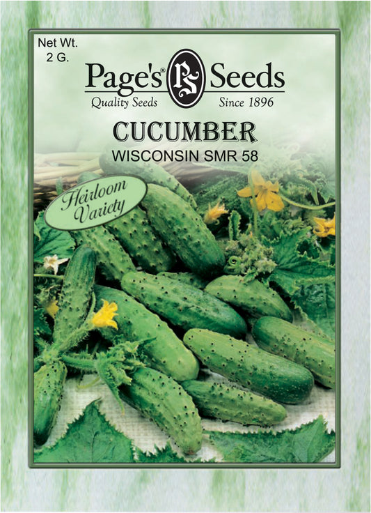 CUCUMBER - WISCONSIN SMR 58 2G HEIRLOOM NON GMO
