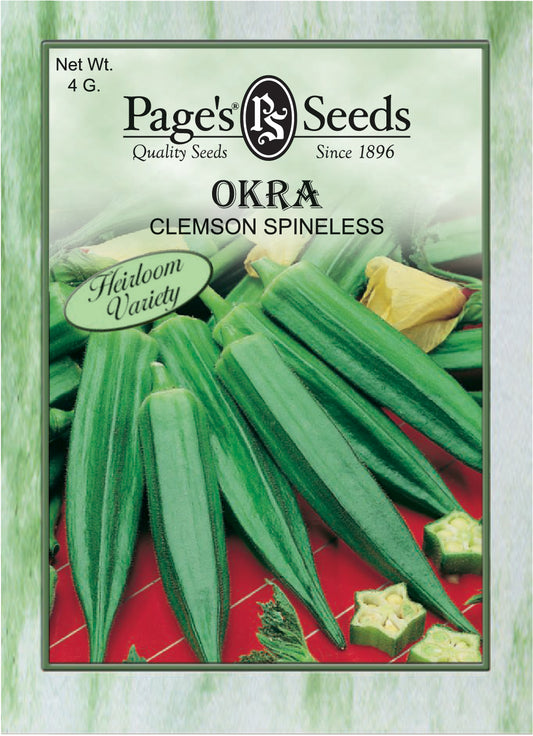 OKRA - CLEMSON SPINELESS 4G HEIRLOOM NON GMO
