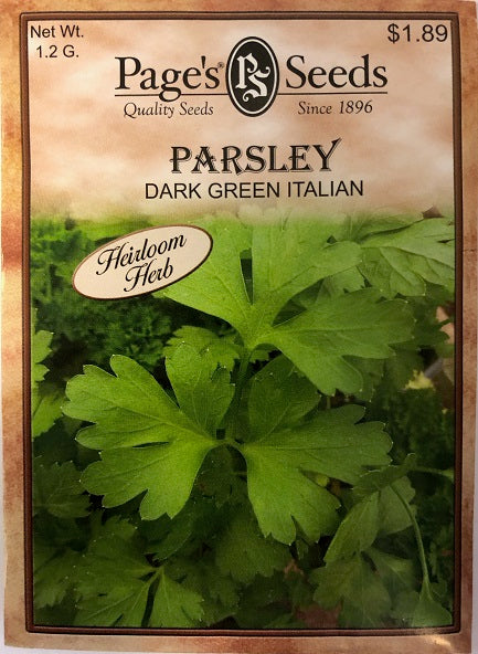 PARSLEY - DARK GREEN ITALIAN 1.2G HEIRLOOM NON GMO