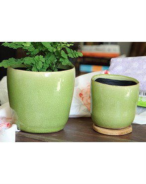 PHG JEWEL FREEFORM POT - 4.5IN - GREEN