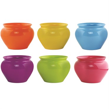 assorted plastic plant pots Syndicate Sales Jardiniere, 4-1/2-Inch, Popsicle Assortment