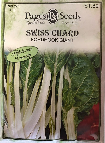 SWISS CHARD - FORDHOOK GIANT 4G HEIRLOOM NON GMO