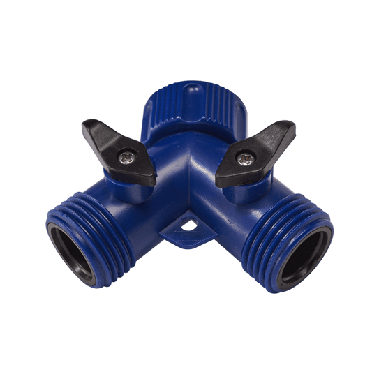 DRAMM TWIN SHUT-OFF VALVE - 3/4IN GARDEN HOSE THREAD