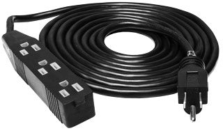 HF EXTENSION CORD - 120V  - 12FT - 3 OUTLET